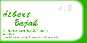 albert bajak business card